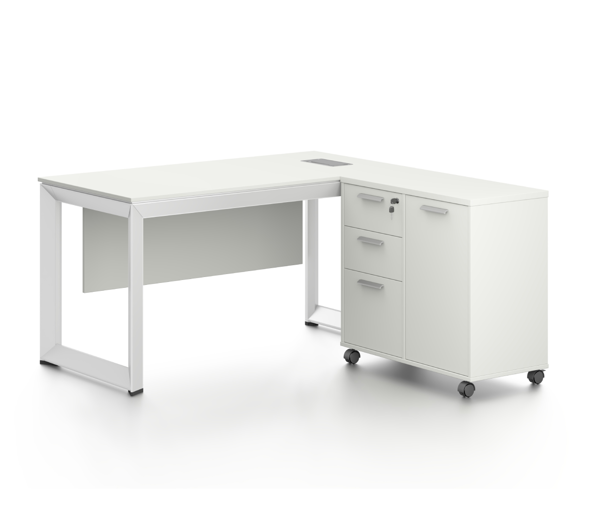 L- Shaped Desk with Metal Legs - DG16 Series
