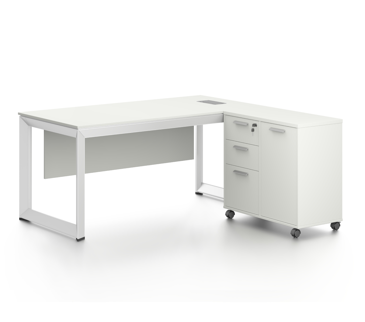 L- Shaped Desk with Metal Legs - DG16 Series