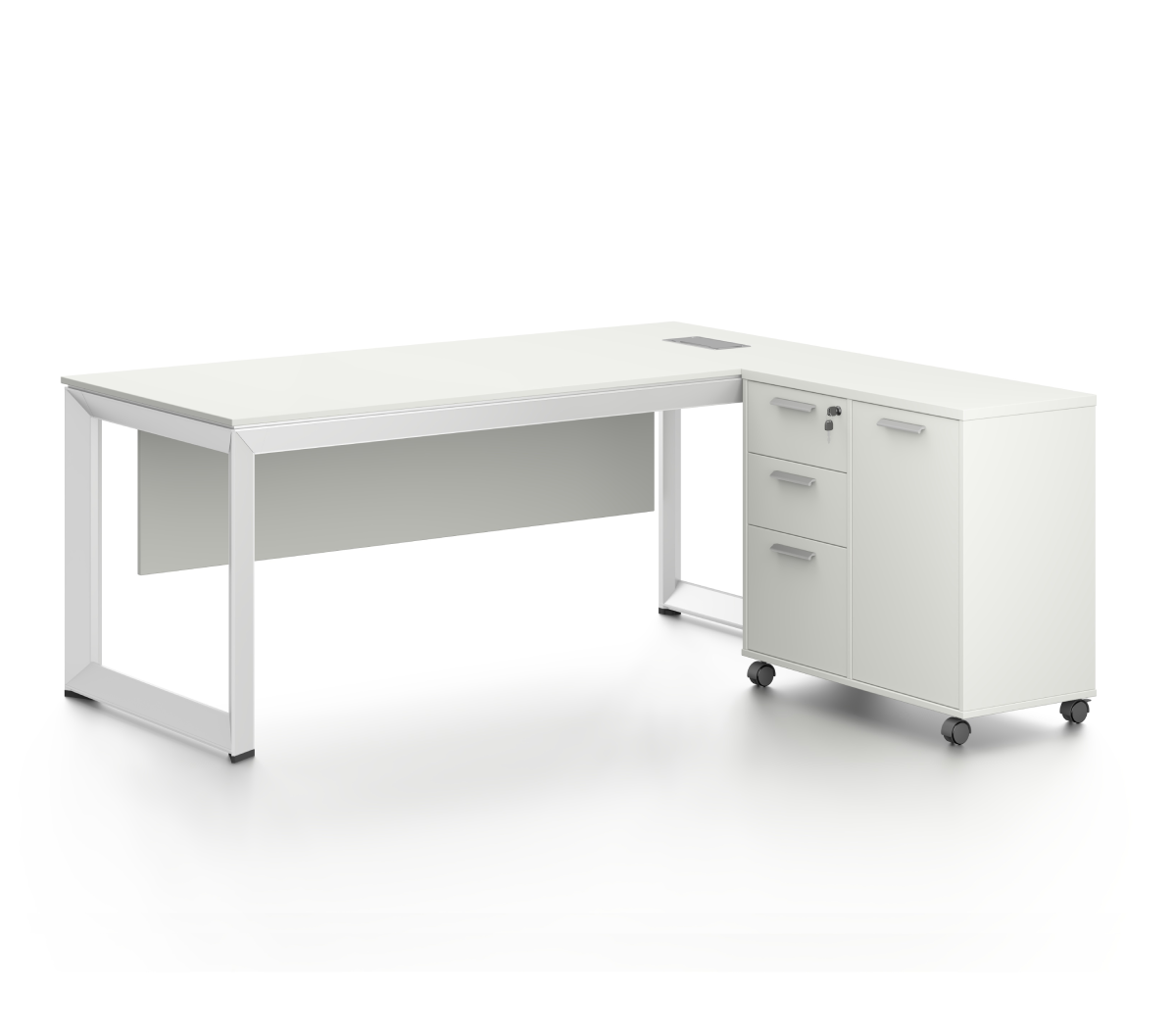 L- Shaped Desk with Metal Legs - DG16 Series