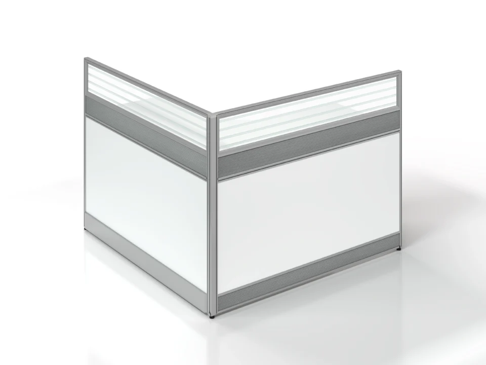 L-shaped single person workstation