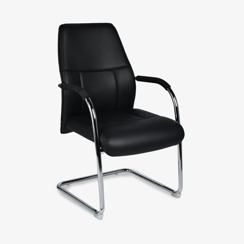 LEATHER VISITOR CHAIR