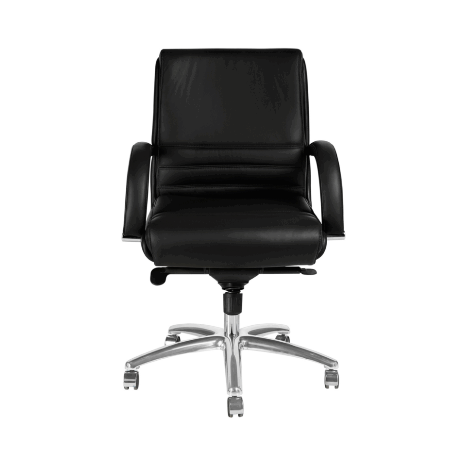 LEATHER LOW BACK CHAIR