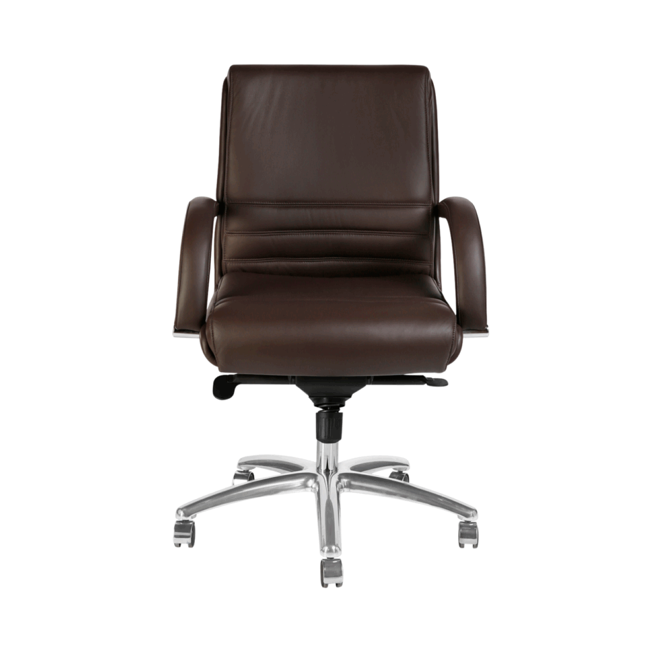 LEATHER LOW BACK CHAIR