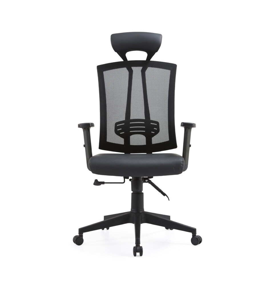 Executive High Back Chair with Mesh Back and PU Seat