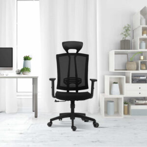 Executive High Back Chair with Mesh Back and PU Seat