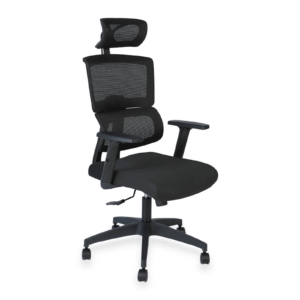 High Back Chair in Black Mesh