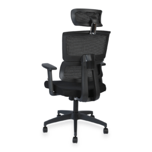 High Back Chair in Black Mesh