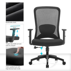 Mid Back Staff Mesh Office Chair