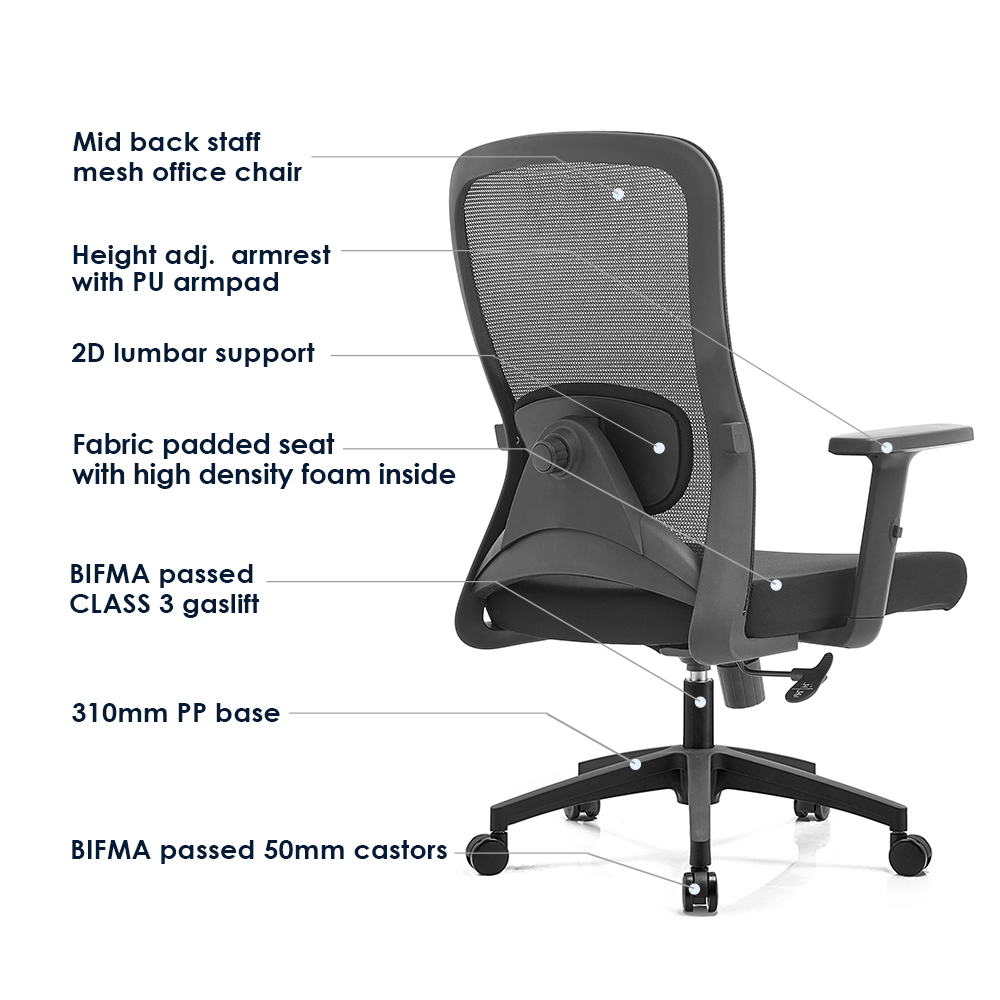 Mid Back Staff Mesh Office Chair