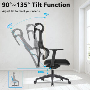 Ergonomic high back mesh chair