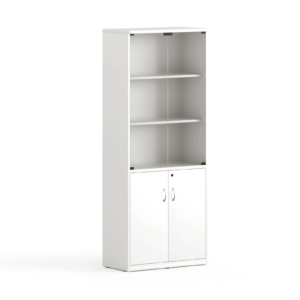 High Cabinet with Glass Swing Doors