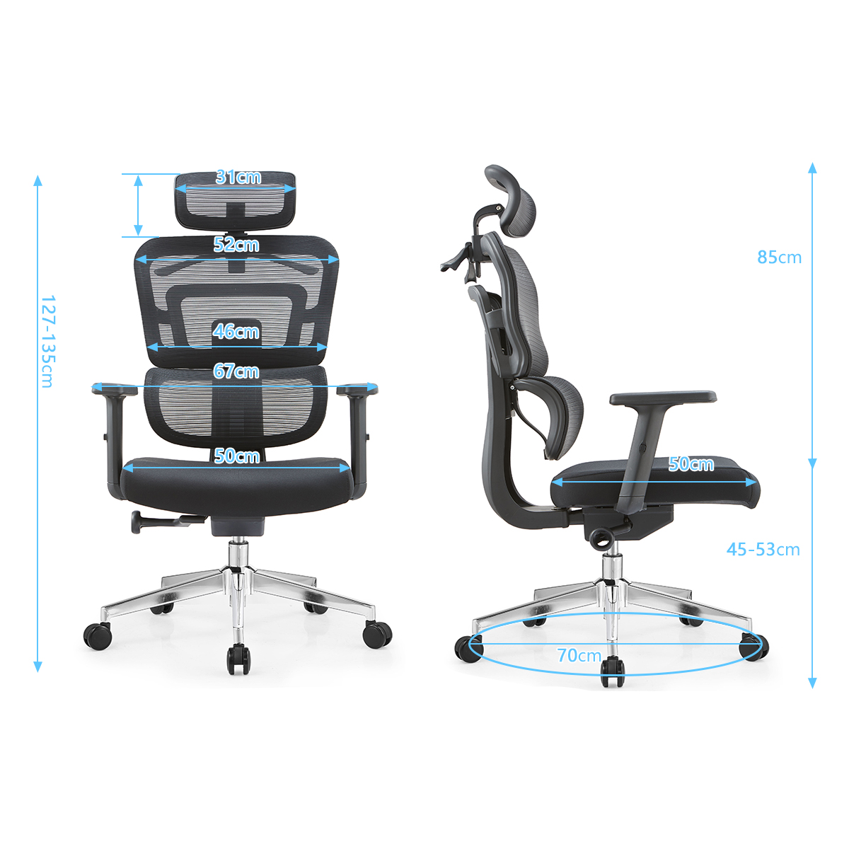 High Back Ergonomic Office Mesh Chair