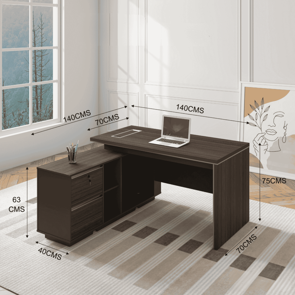 Executive Desk with Fixed Side Extension - DG07 Series