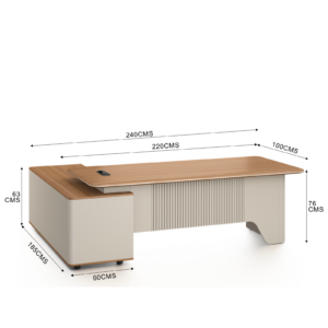 Executive Desk with PVC Top & Side Extension – DG39 Series