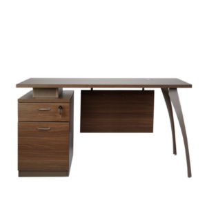 Office Desk with Fixed Pedestal and Metal Legs – SRAD Series