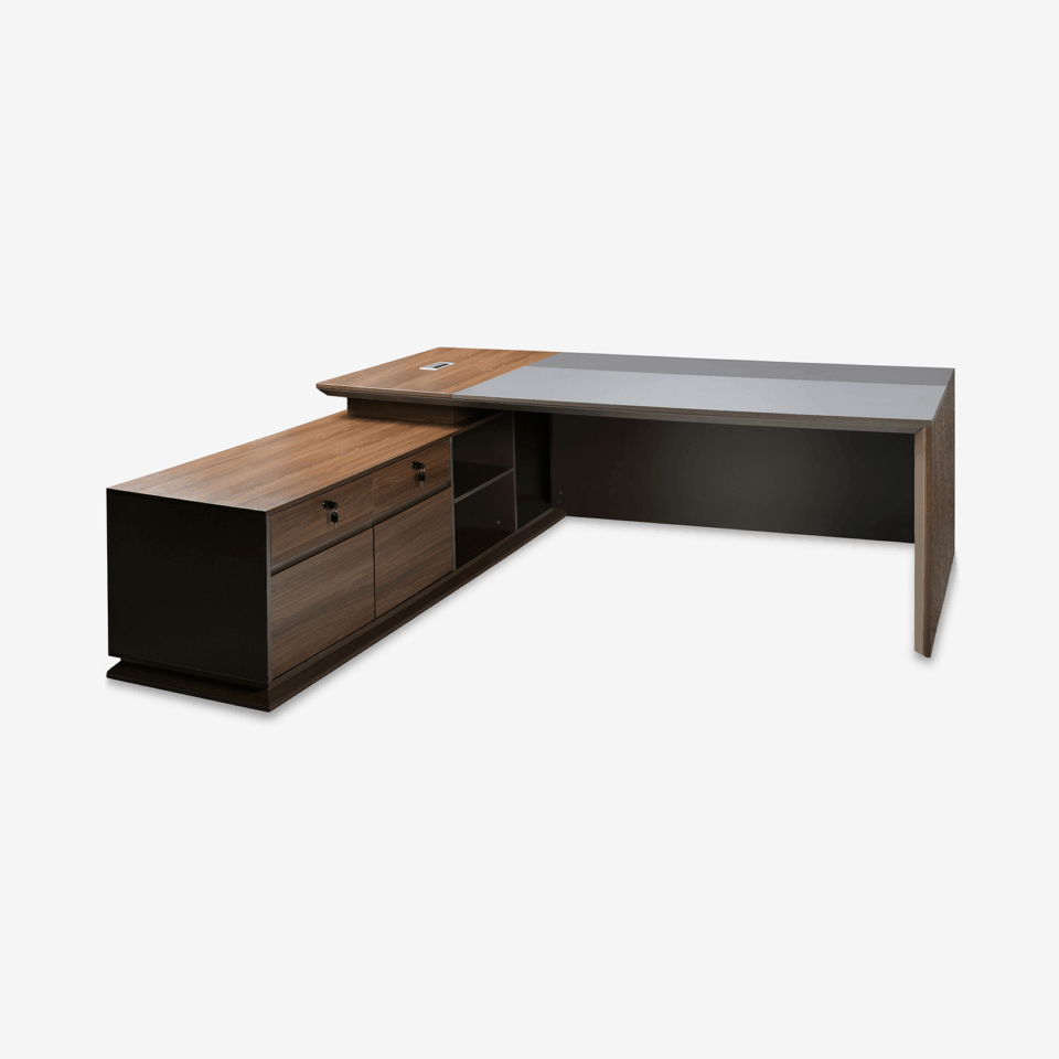 Executive Desk with Fixed Side Extension – SRAD Series