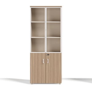 2‑Door Bookcase With Lock – SR‑Claro Series