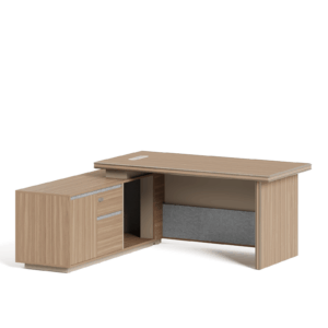 Executive Desk with Fixed Side Table – SR Claro Series