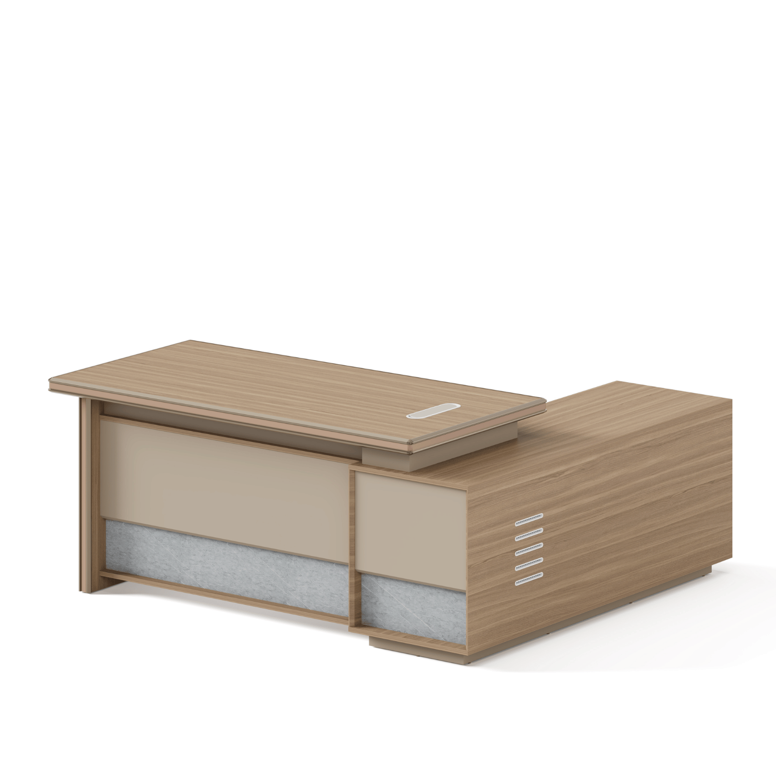 Executive Desk with Fixed Side Table – SR Claro Series