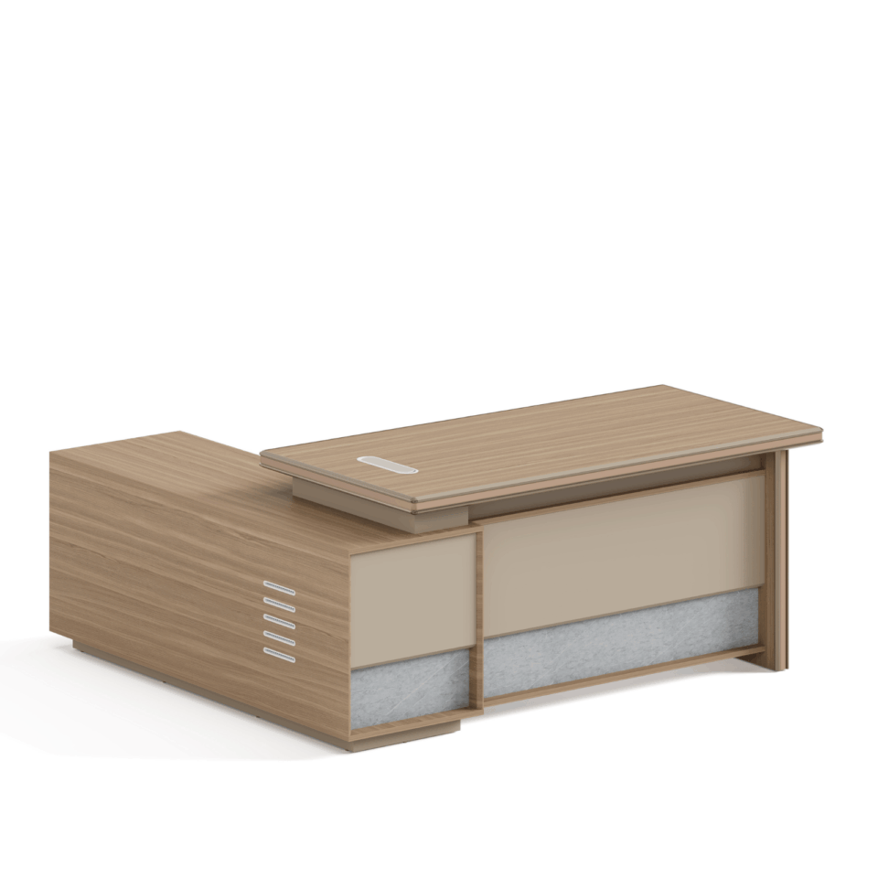 Executive Desk with Fixed Side Table – SR Claro Series